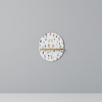 ENERGETIC SPOTS Oval Art Shelf In Oak Effect