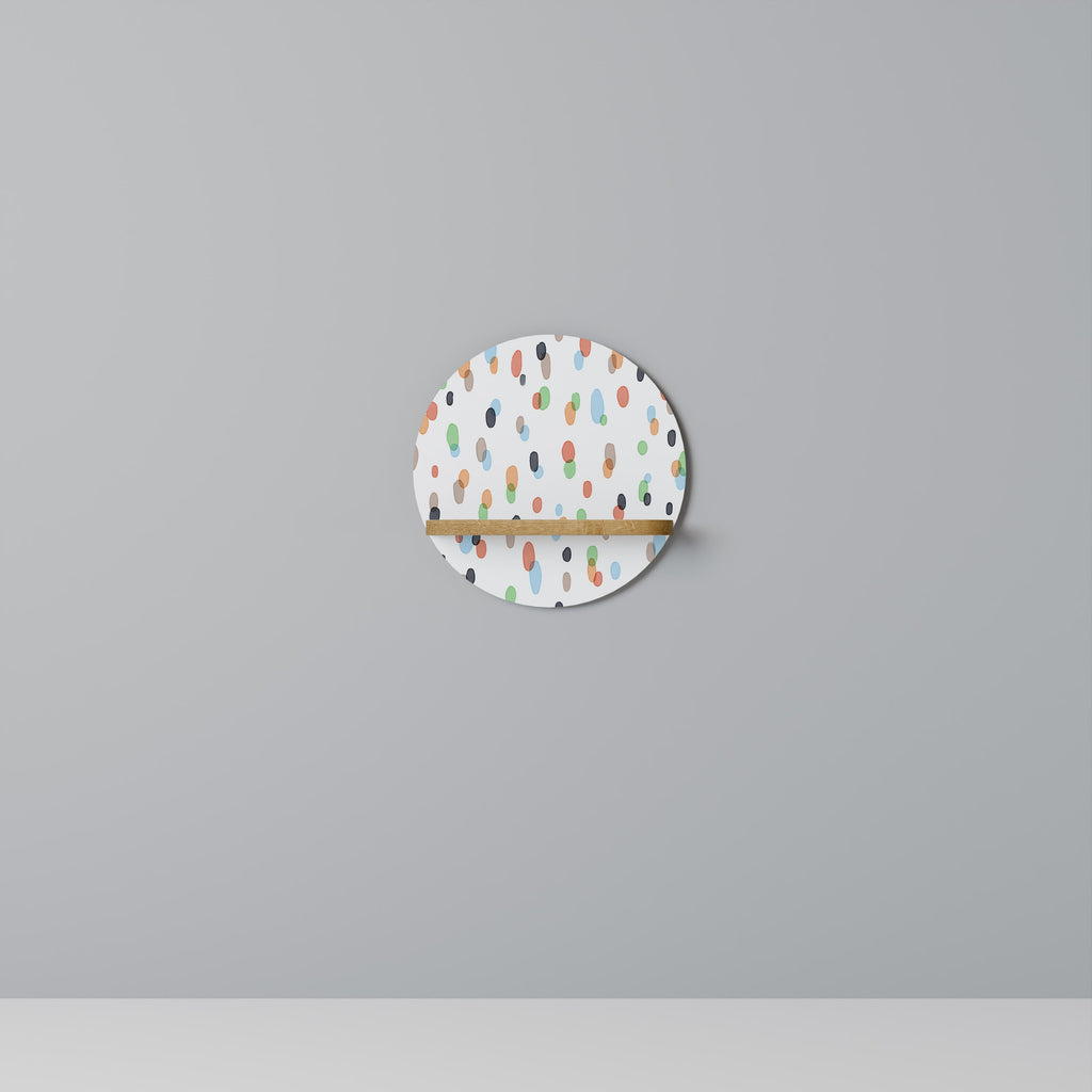 ENERGETIC SPOTS Rundes Kunstregal in Eiche-Optik