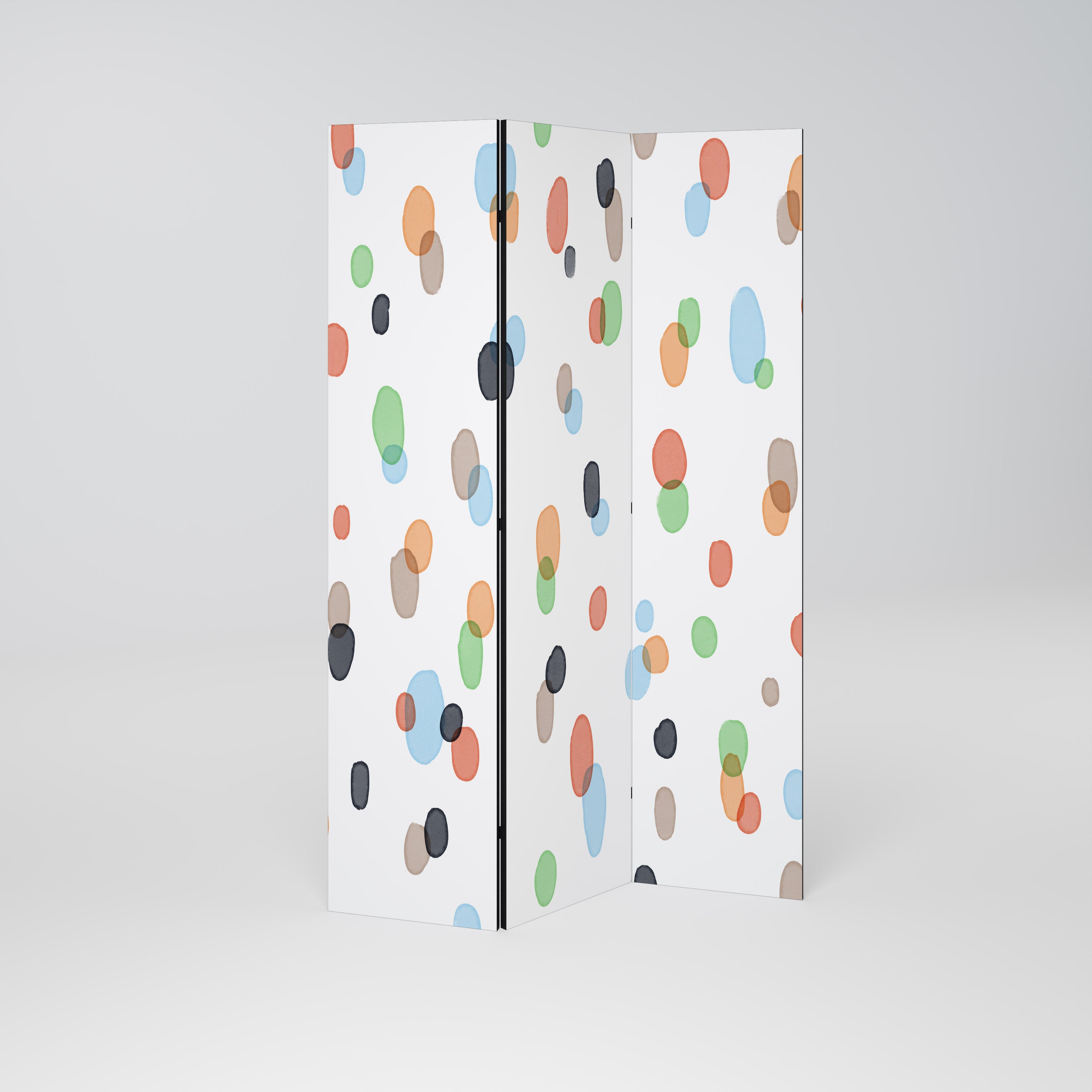 ENERGETIC SPOTS 3-Panel Room Divider