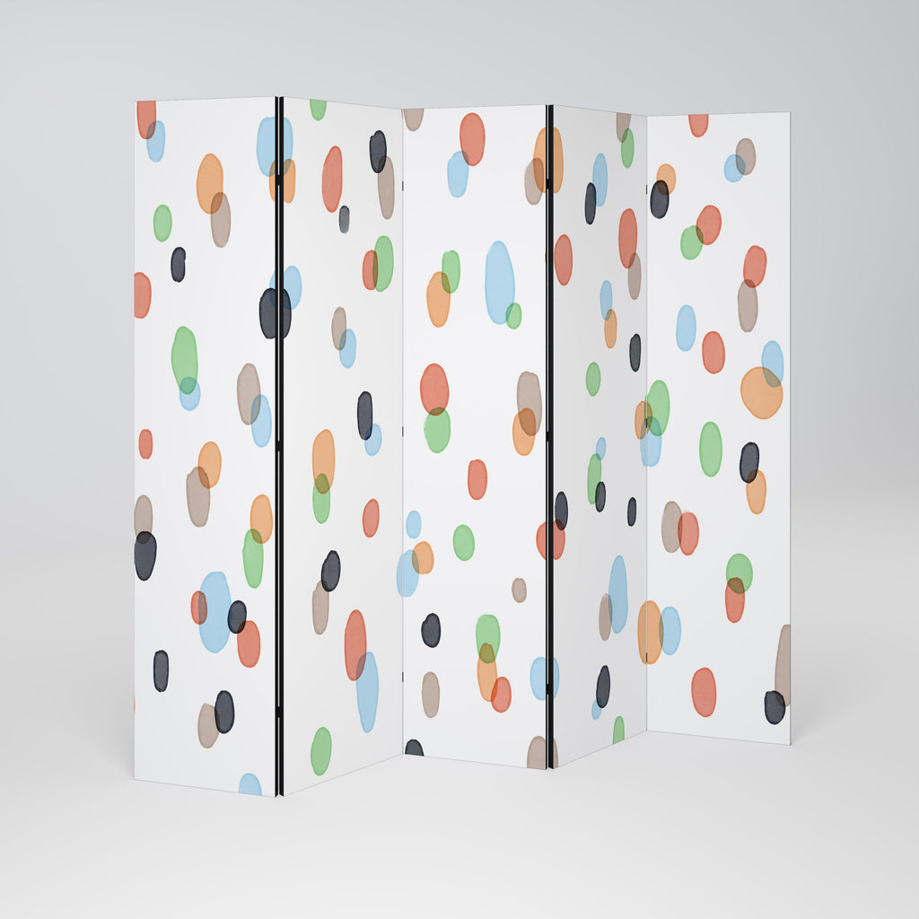 ENERGETIC SPOTS Decorative 5-Panel Room Divider