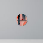 BLUSHED SPECTRUM Ovales Kunstregal in Schwarz