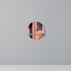 BLUSHED SPECTRUM Rundes Kunstregal in Eiche-Optik