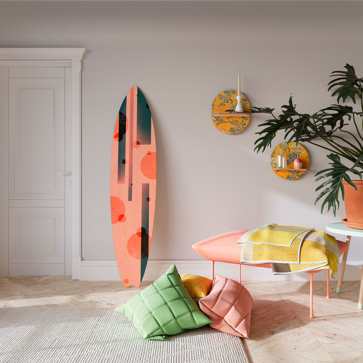 BLUSHED SPECTRUM Surfboard Decorative Panel