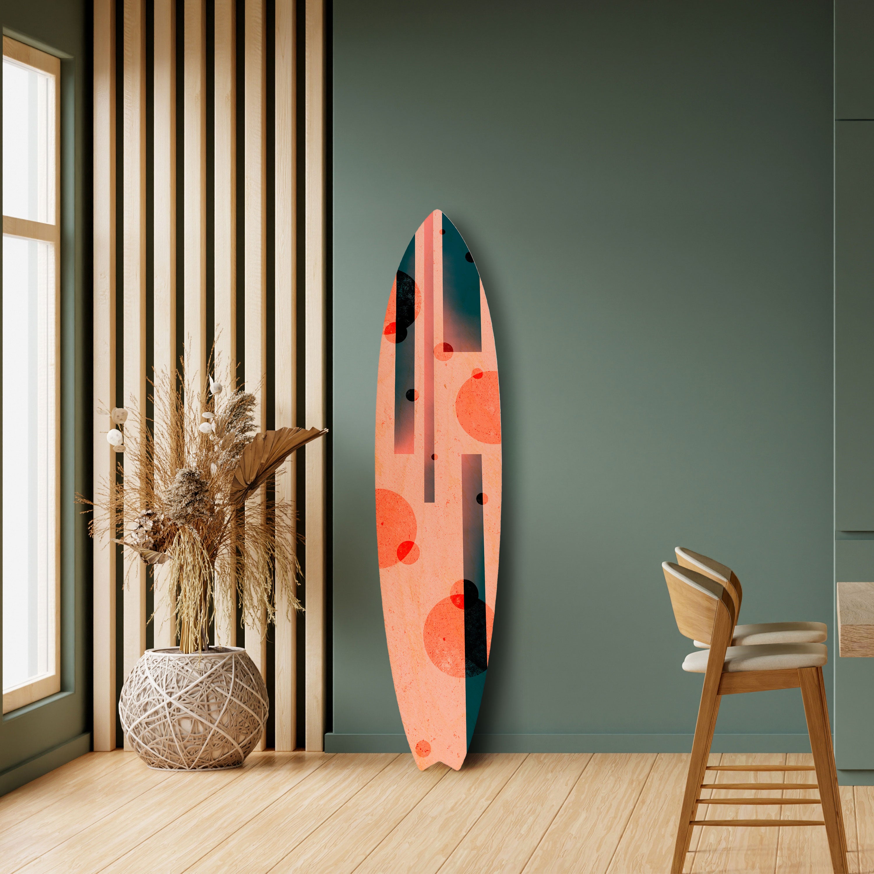 BLUSHED SPECTRUM Deko-Surfboard