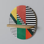 MAKESHIFT ARTISTRY Oval Art Shelf In Oak Effect