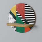 MAKESHIFT ARTISTRY Rundes Kunstregal in Eiche-Optik