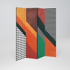 MAKESHIFT ARTISTRY Dekorativer Paravent - 4-teilig