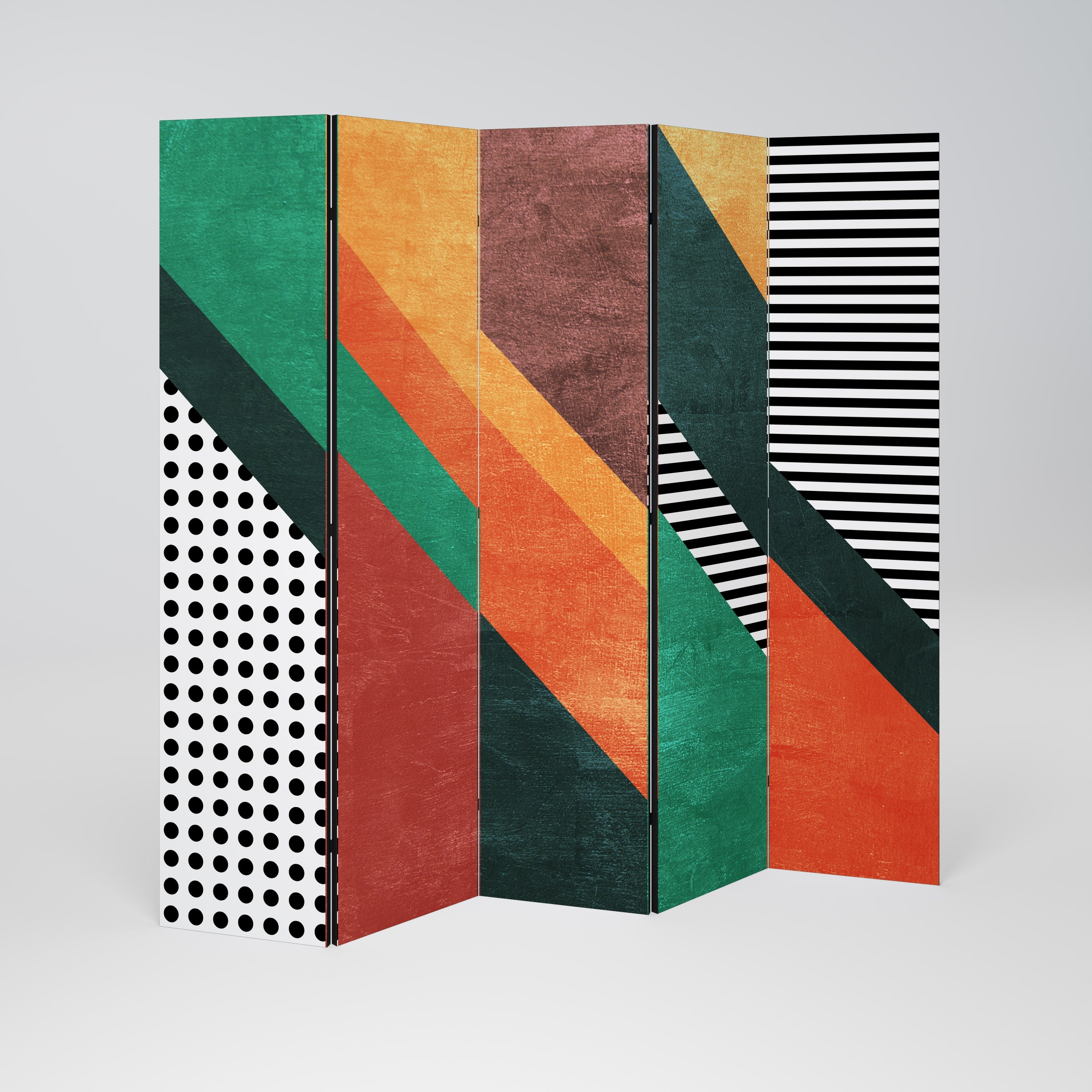 MAKESHIFT ARTISTRY Decorative 5-Panel Room Divider