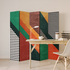 MAKESHIFT ARTISTRY Dekorativer Paravent - 5-teilig