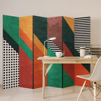 MAKESHIFT ARTISTRY Dekorativer Paravent - 6-teilig