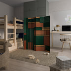 EARTHY FIGURES Dekorativer Paravent - 4-teilig