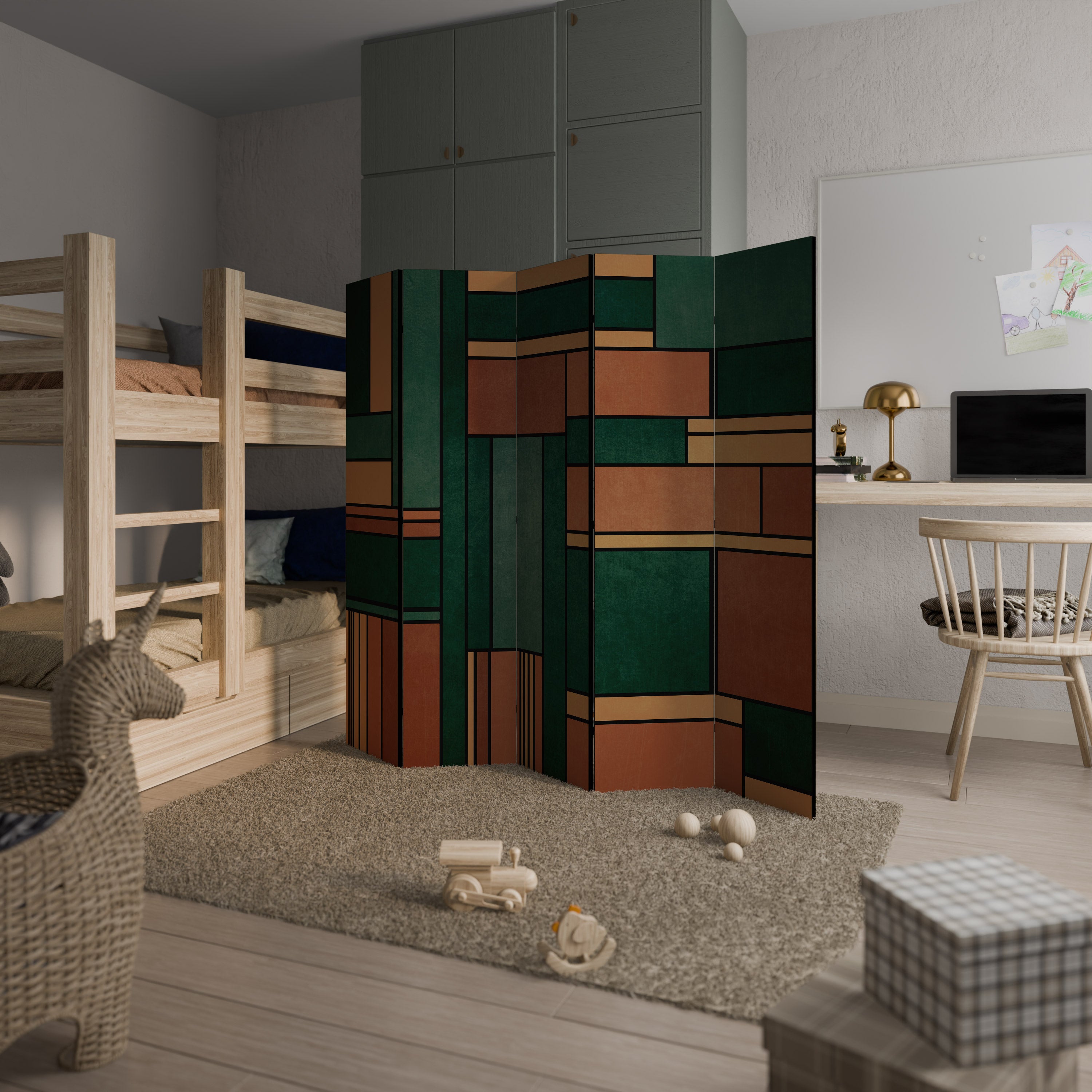 EARTHY FIGURES 5-teiliger Paravent