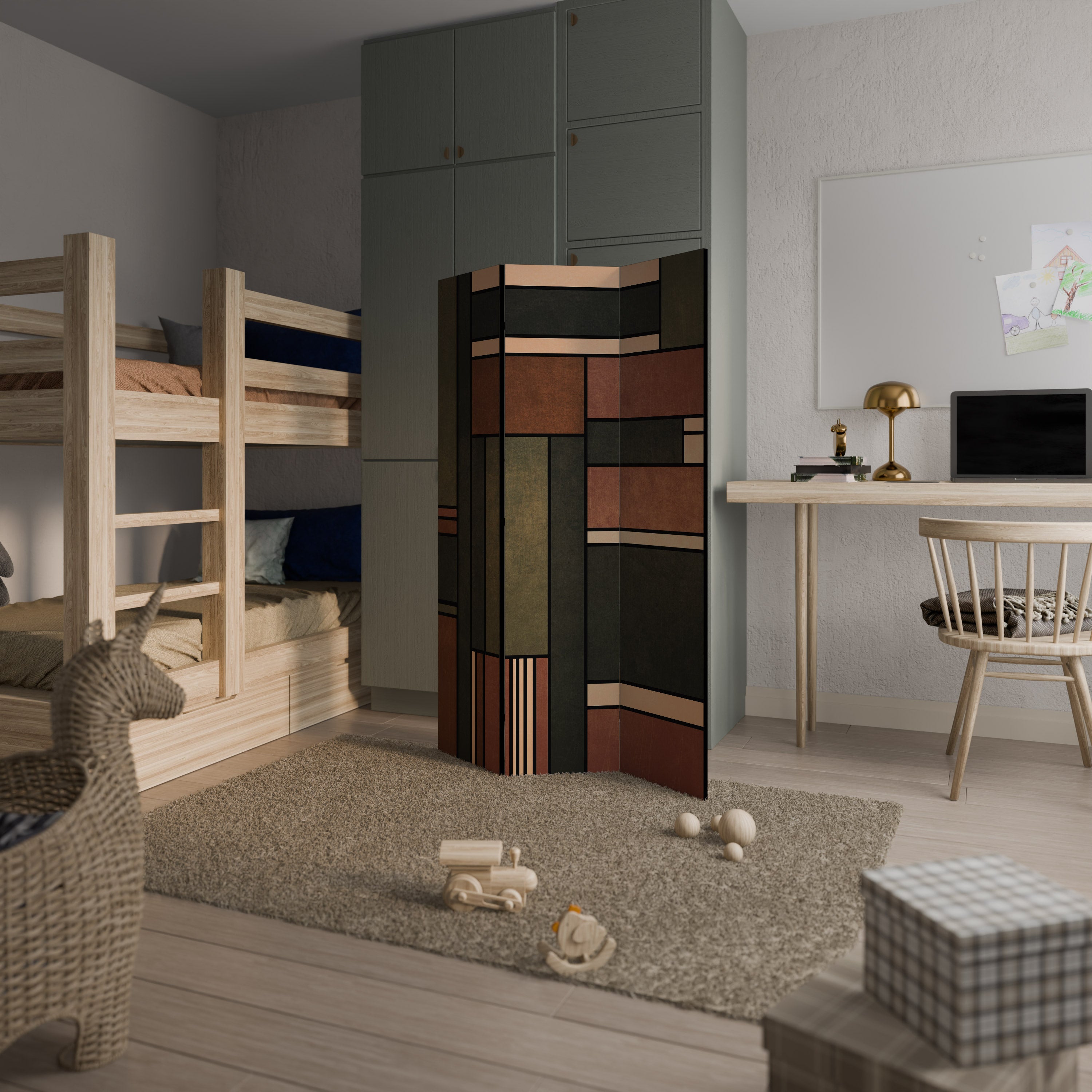 FIGURES OF NATURE 3-Panel Room Divider