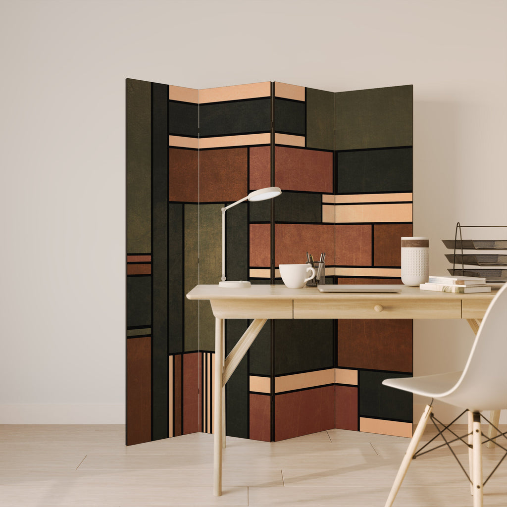 FIGURES OF NATURE Decorative 4-Panel Room Divider