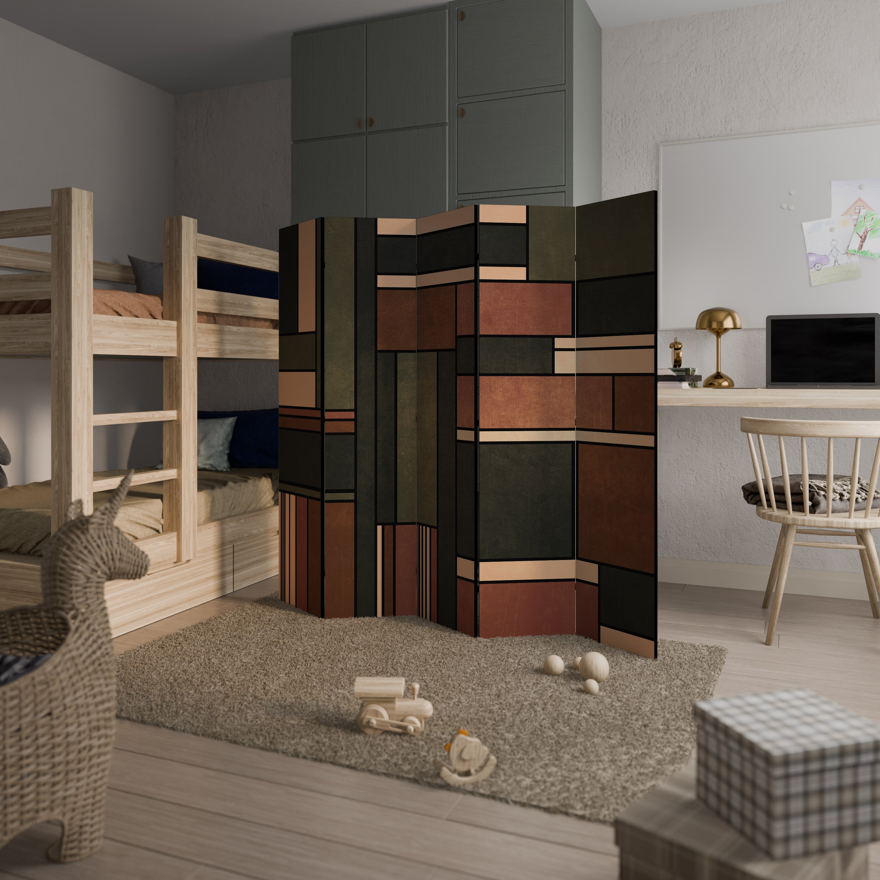 FIGURES OF NATURE Decorative 5-Panel Room Divider