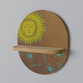 SUNSHINE PRAISE Oval Art Shelf In Oak Effect