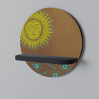 SUNSHINE PRAISE Rundes Kunstregal in Schwarz