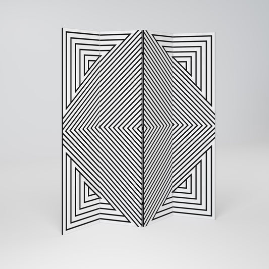 POLYGON ILLUSION 4-teiliger Paravent
