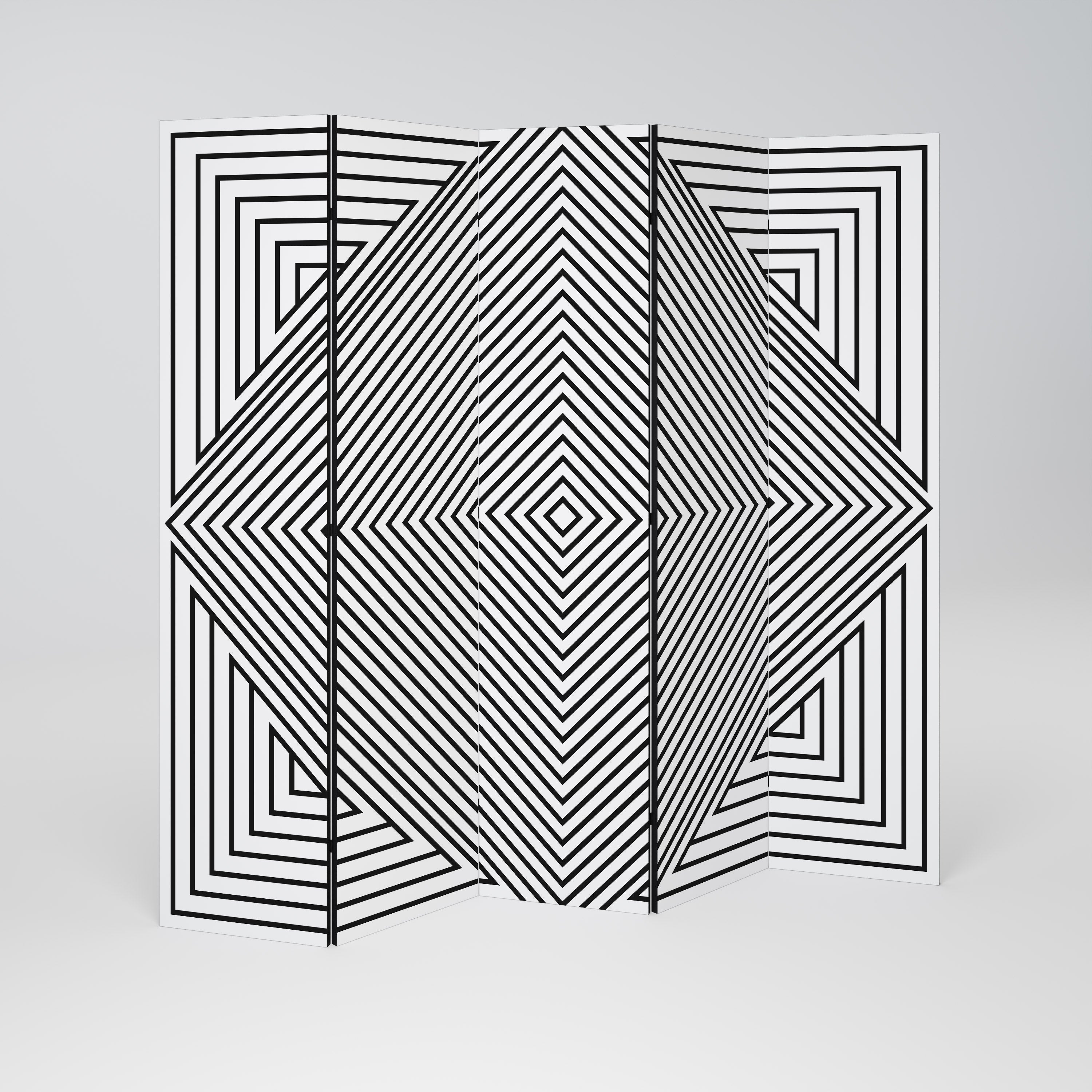 POLYGON ILLUSION 5-teiliger Paravent