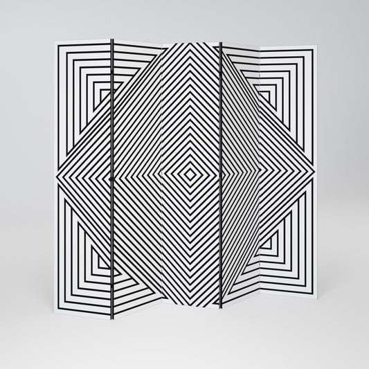 POLYGON ILLUSION 5-teiliger Paravent