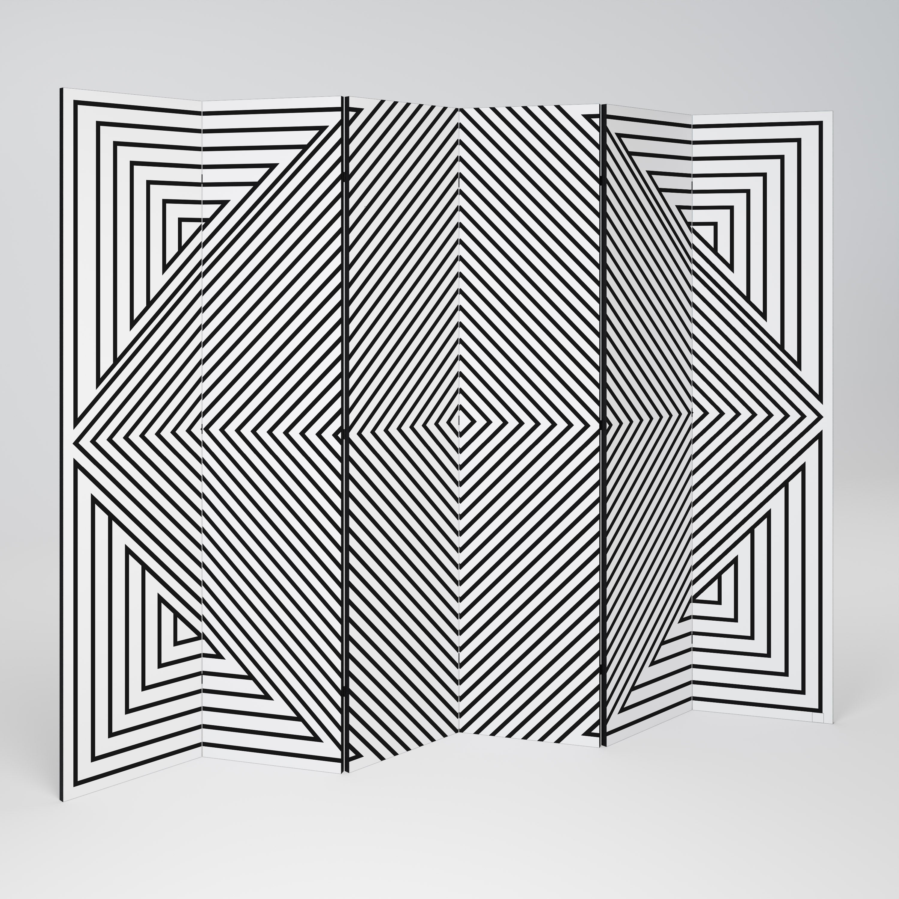 POLYGON ILLUSION 6-teiliger Paravent
