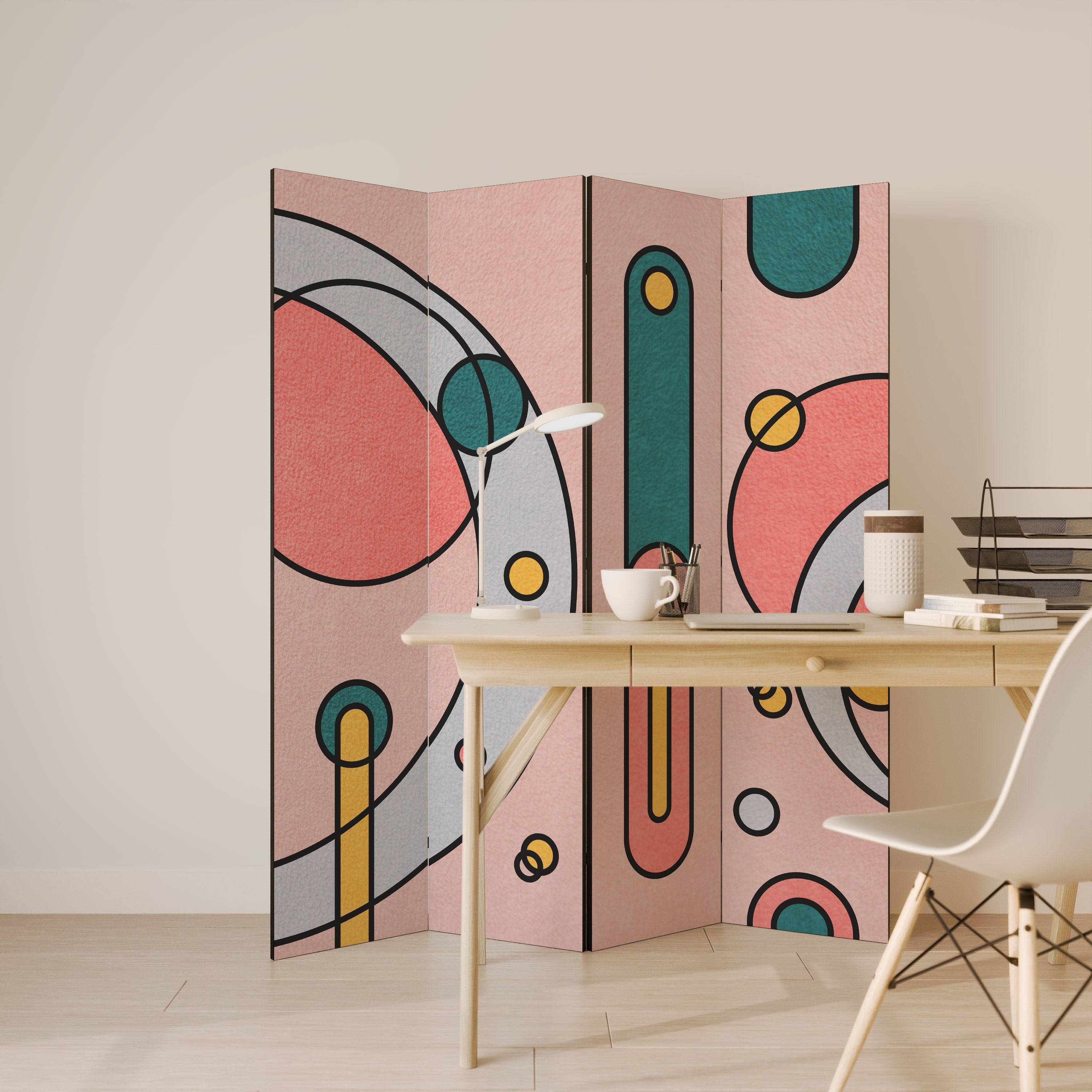 GOSSAMER ECHOES Dekorativer 4-teiliger Raumteiler