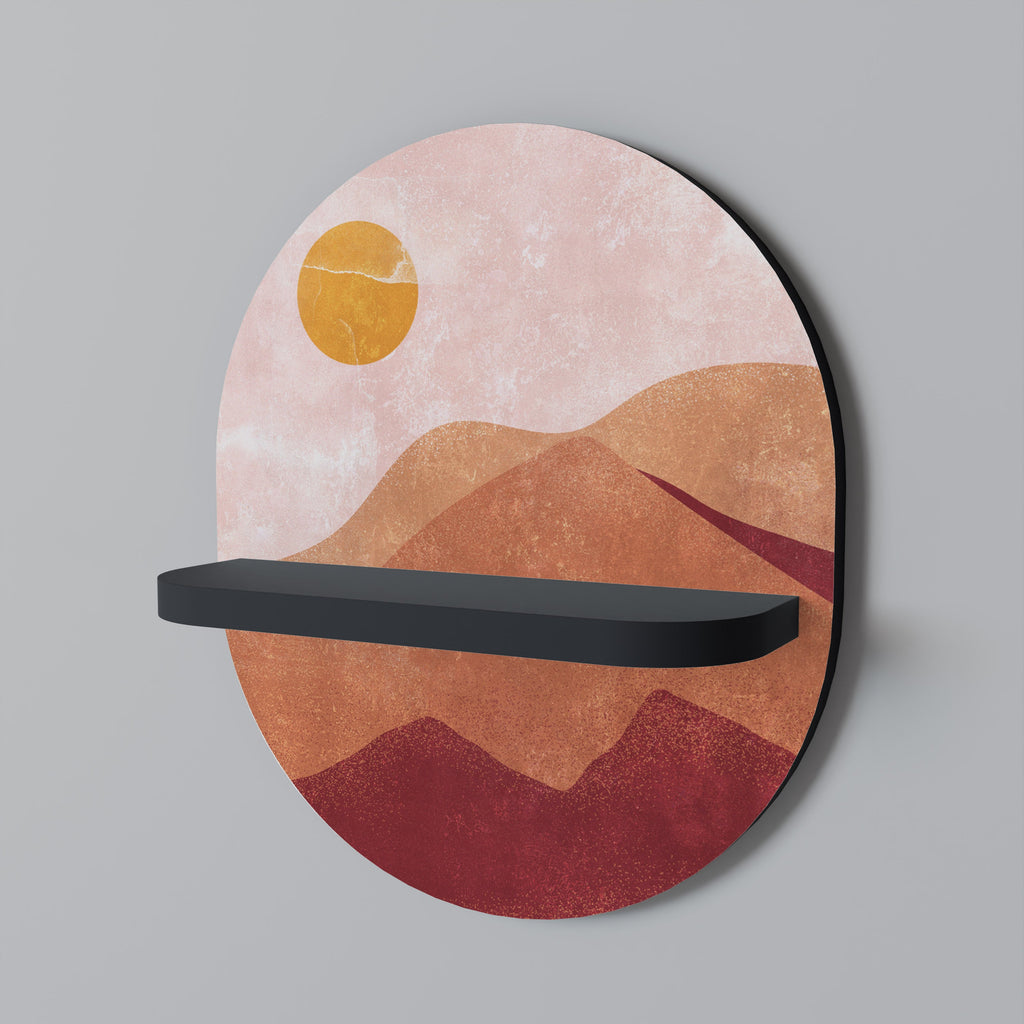 LUMINOUS SUNLIGHT Ovales Kunstregal in Schwarz