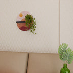 LUMINOUS SUNLIGHT Ovales Kunstregal in Schwarz