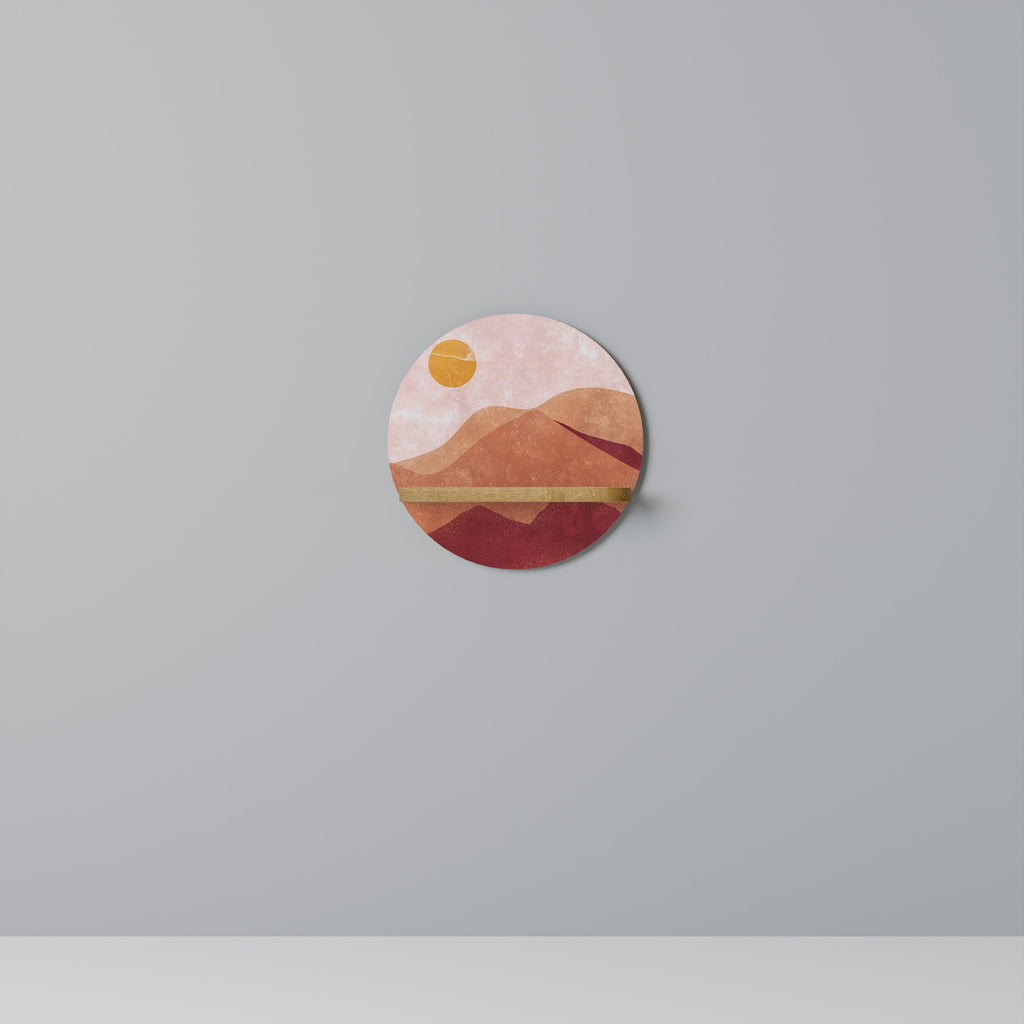 LUMINOUS SUNLIGHT Rundes Kunstregal in Eiche-Optik