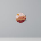 LUMINOUS SUNLIGHT Rundes Kunstregal in Eiche-Optik