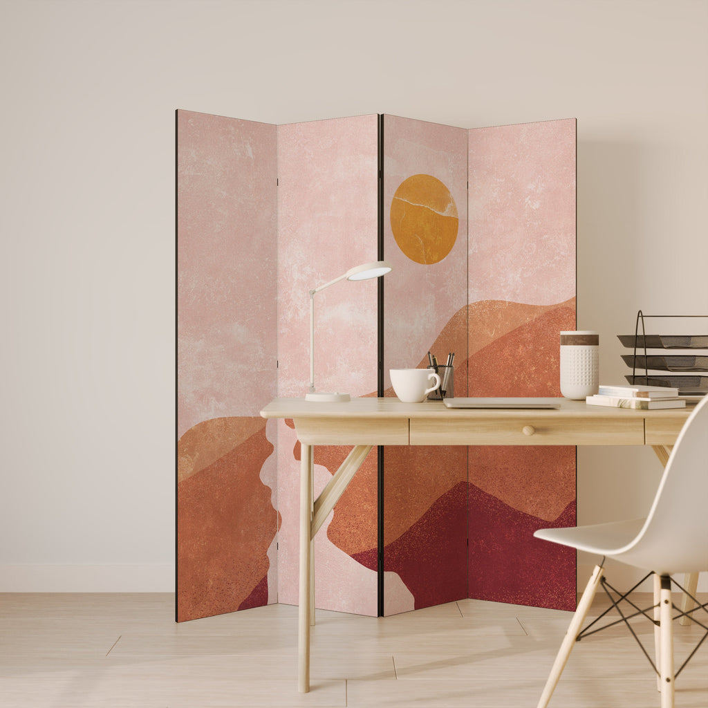 LUMINOUS SUNLIGHT Decorative 4-Panel Room Divider