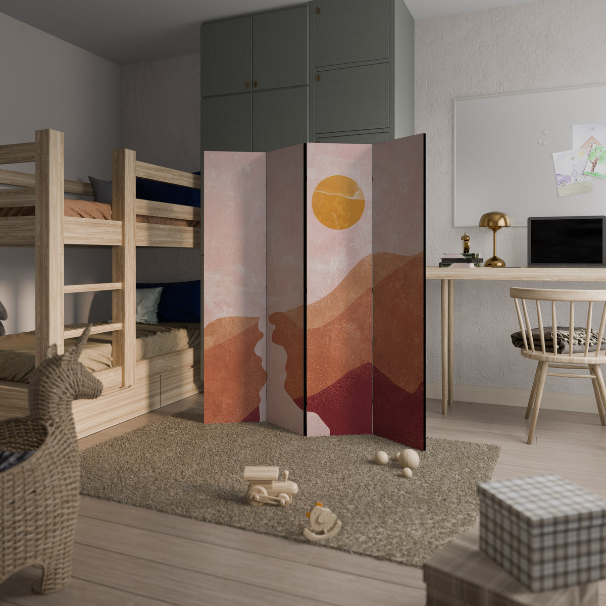 LUMINOUS SUNLIGHT 4-teiliger Paravent