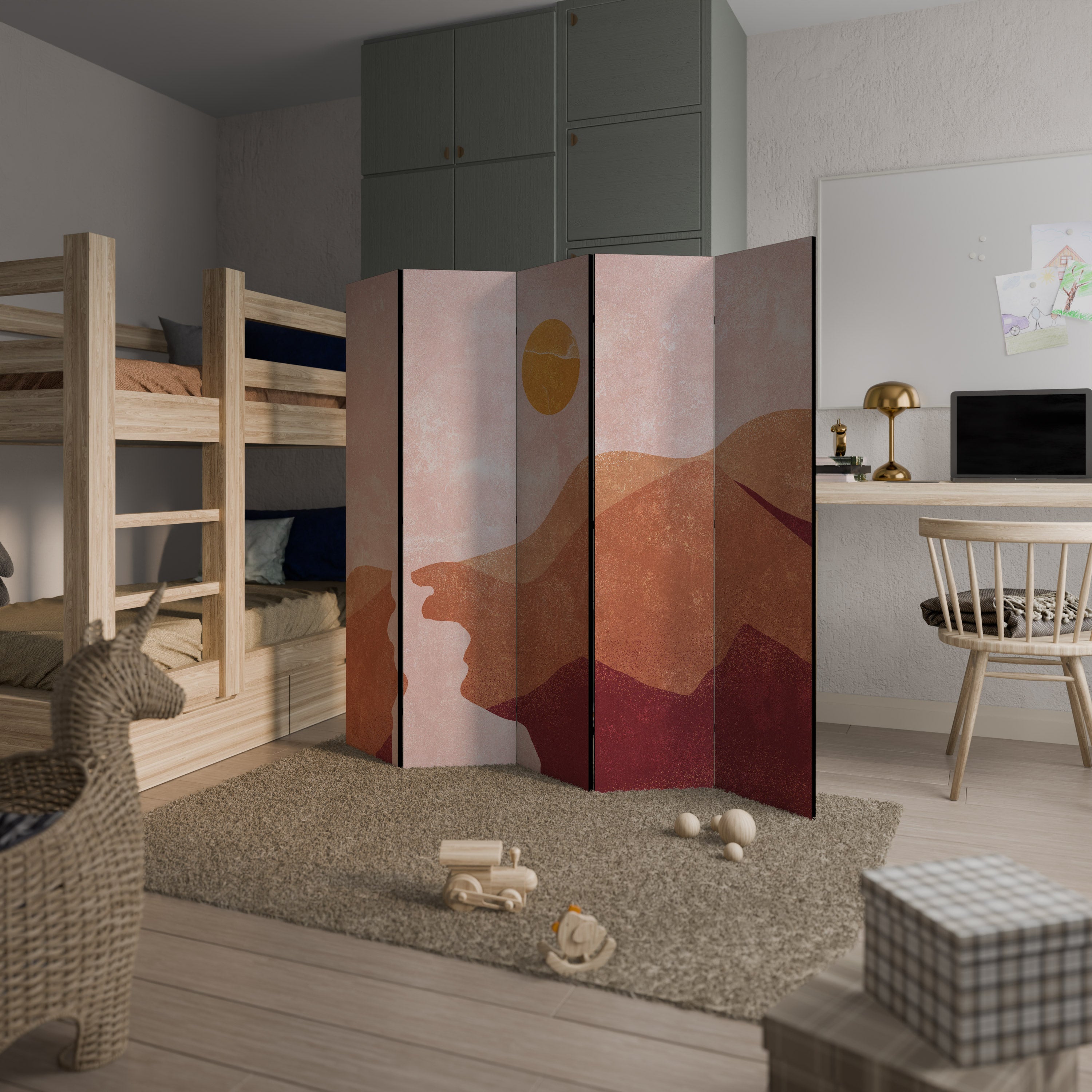 LUMINOUS SUNLIGHT 5-teiliger Paravent