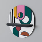 COOL STORY Ovales Kunstregal in Schwarz