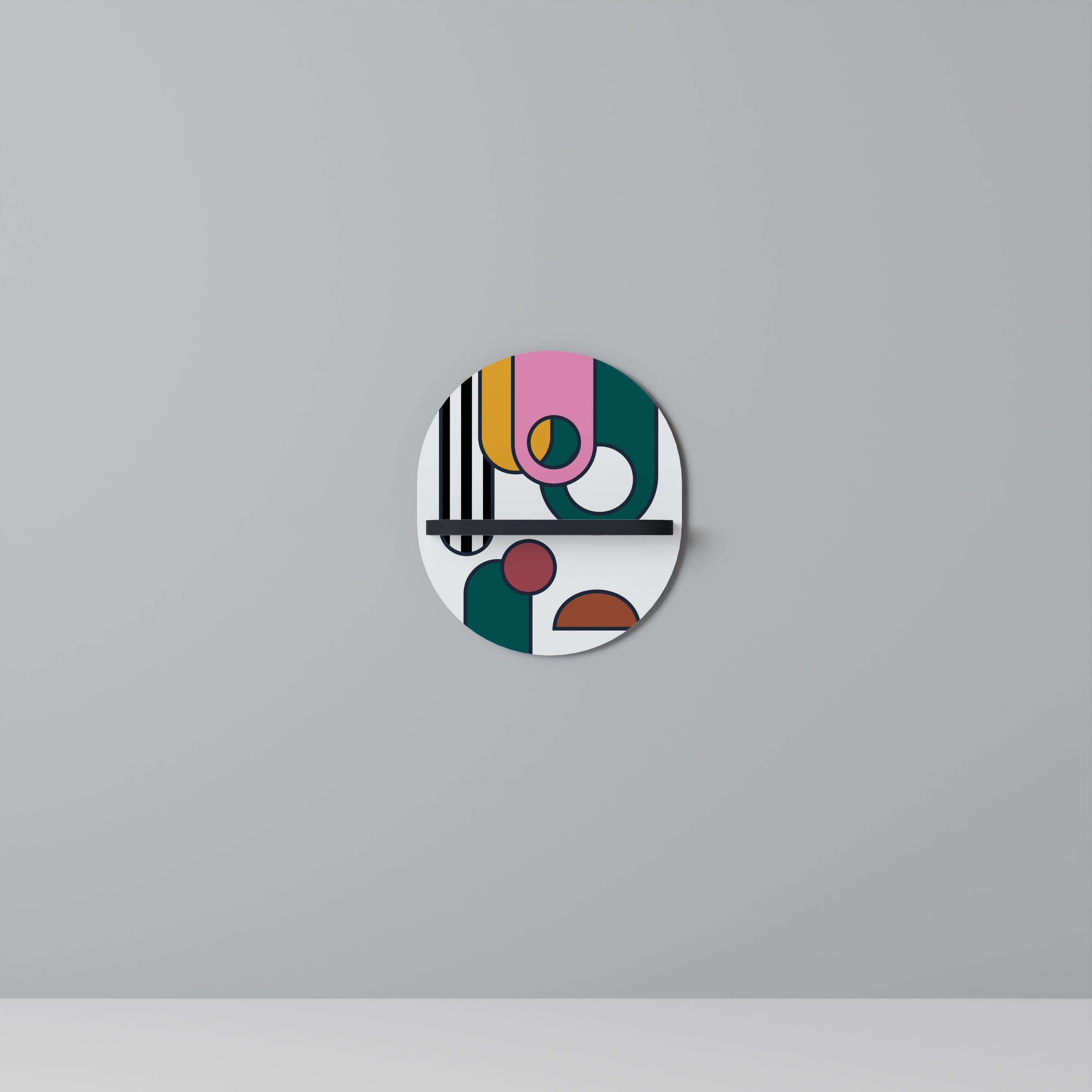 COOL STORY Ovales Kunstregal in Schwarz