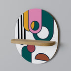 COOL STORY Oval Art Shelf In Oak Effect