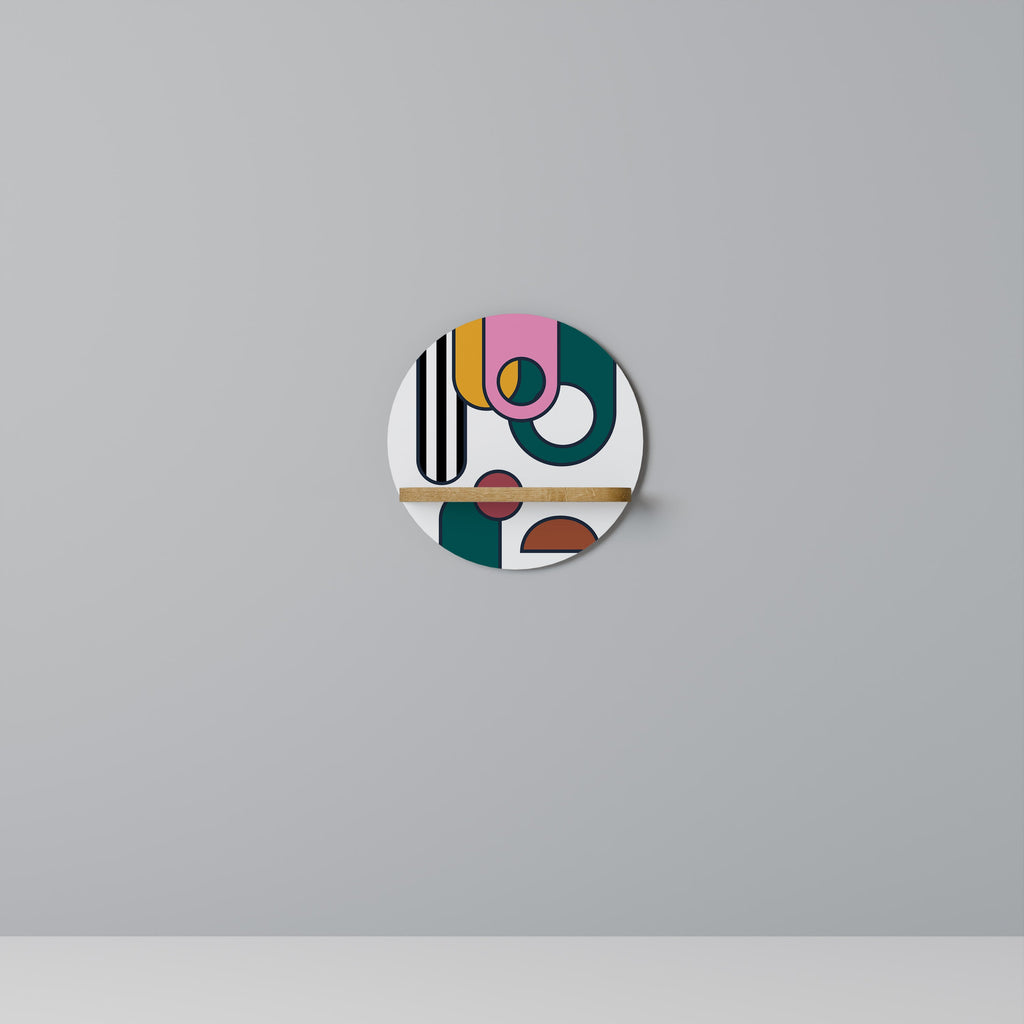 COOL STORY Rundes Kunstregal in Eiche-Optik