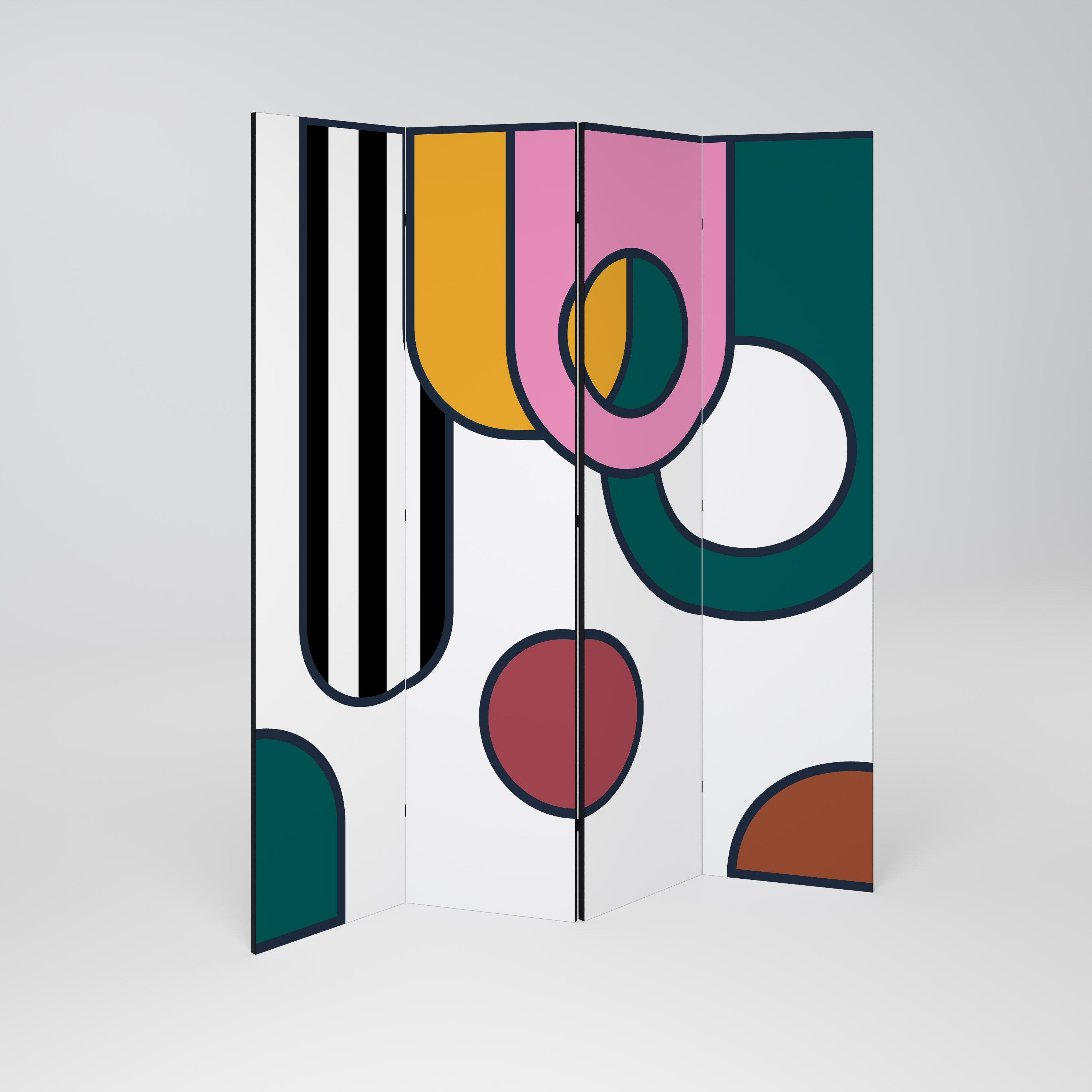 COOL STORY Dekorativer 4-teiliger Raumteiler