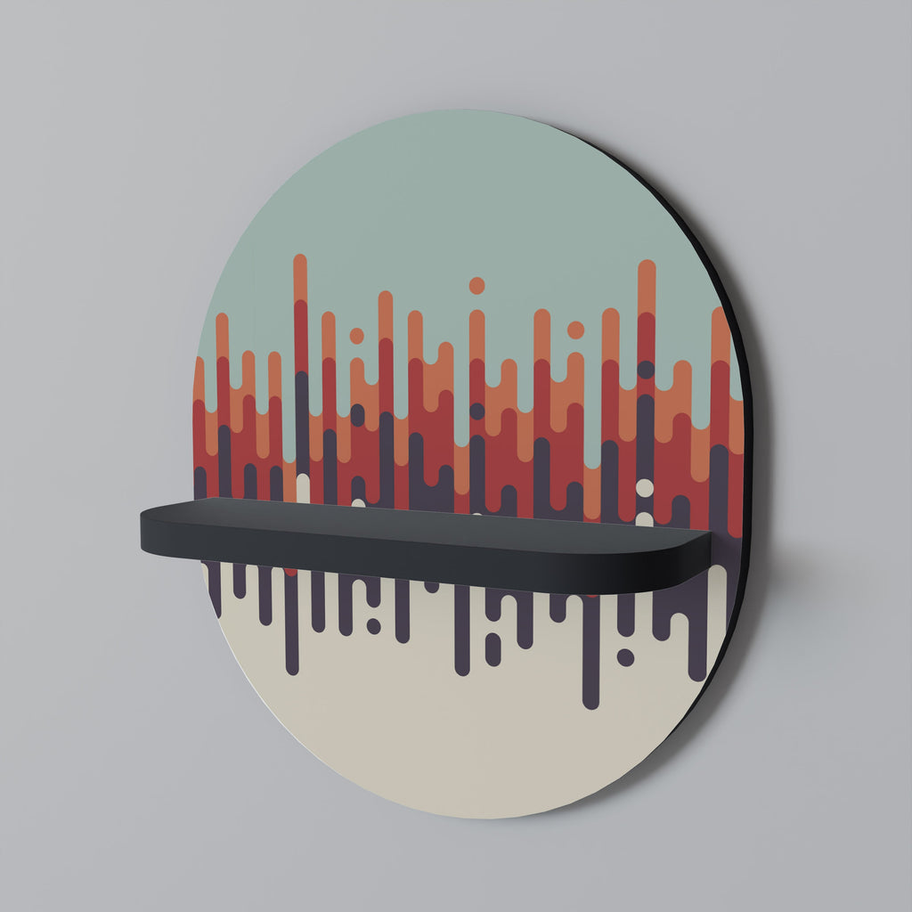 CHROMA CONTOURS Ovales Kunstregal in Schwarz