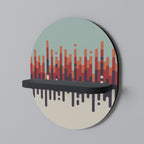 CHROMA CONTOURS Ovales Kunstregal in Schwarz