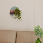 CHROMA CONTOURS Ovales Kunstregal in Schwarz