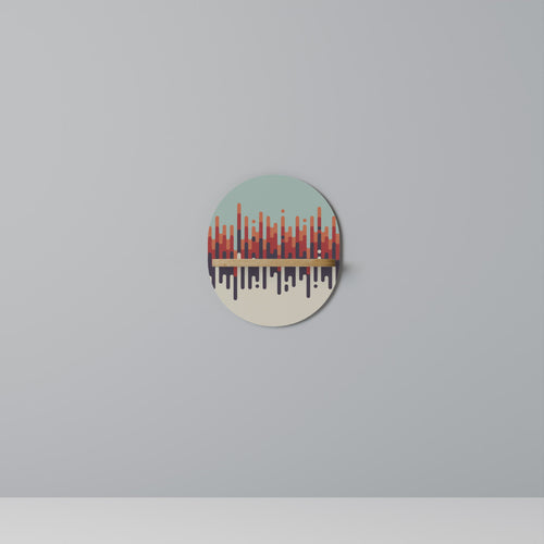 CHROMA CONTOURS Oval Art Shelf In Oak Effect