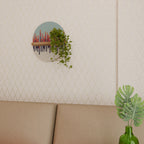 CHROMA CONTOURS Oval Art Shelf In Oak Effect