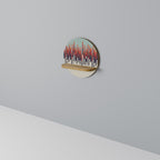 CHROMA CONTOURS Rundes Kunstregal in Eiche-Optik