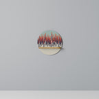 CHROMA CONTOURS Rundes Kunstregal in Eiche-Optik