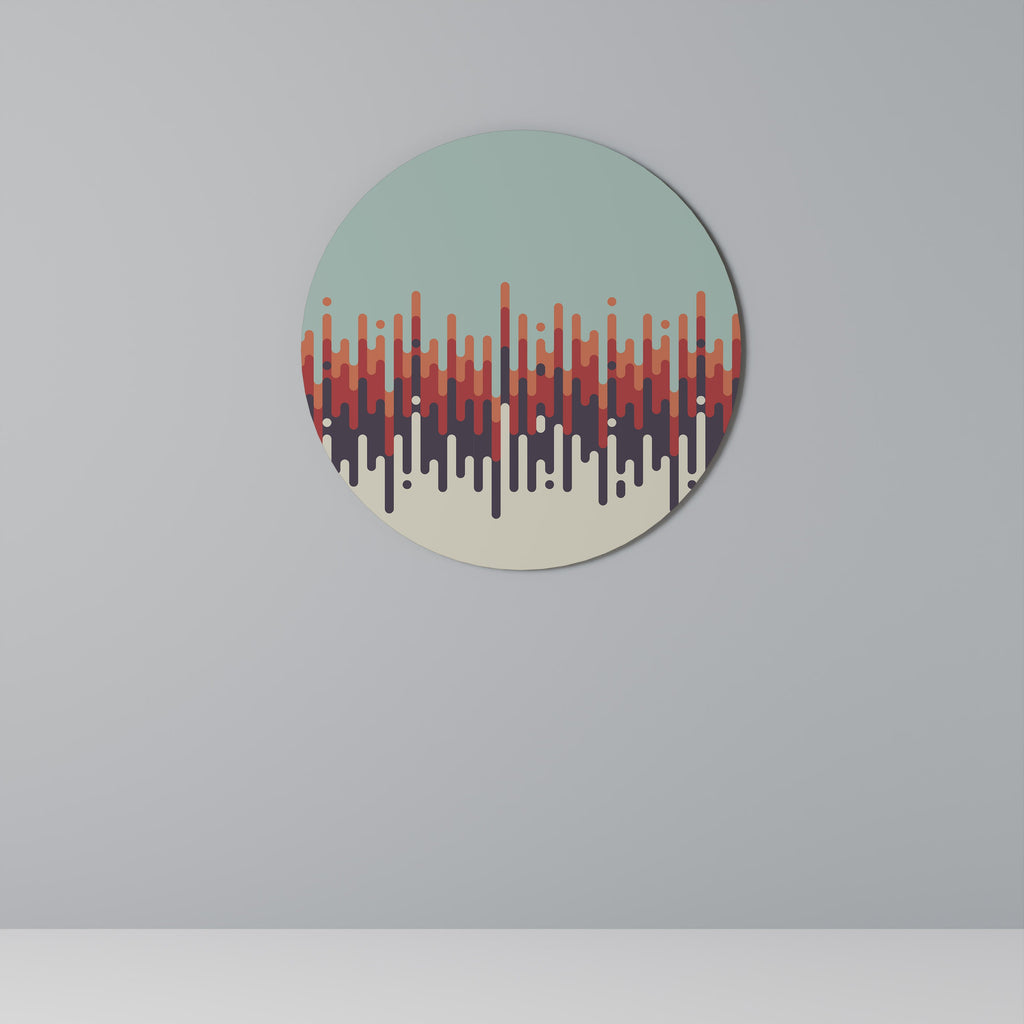 CHROMA CONTOURS Runde Wanddekoration Ø 69 cm