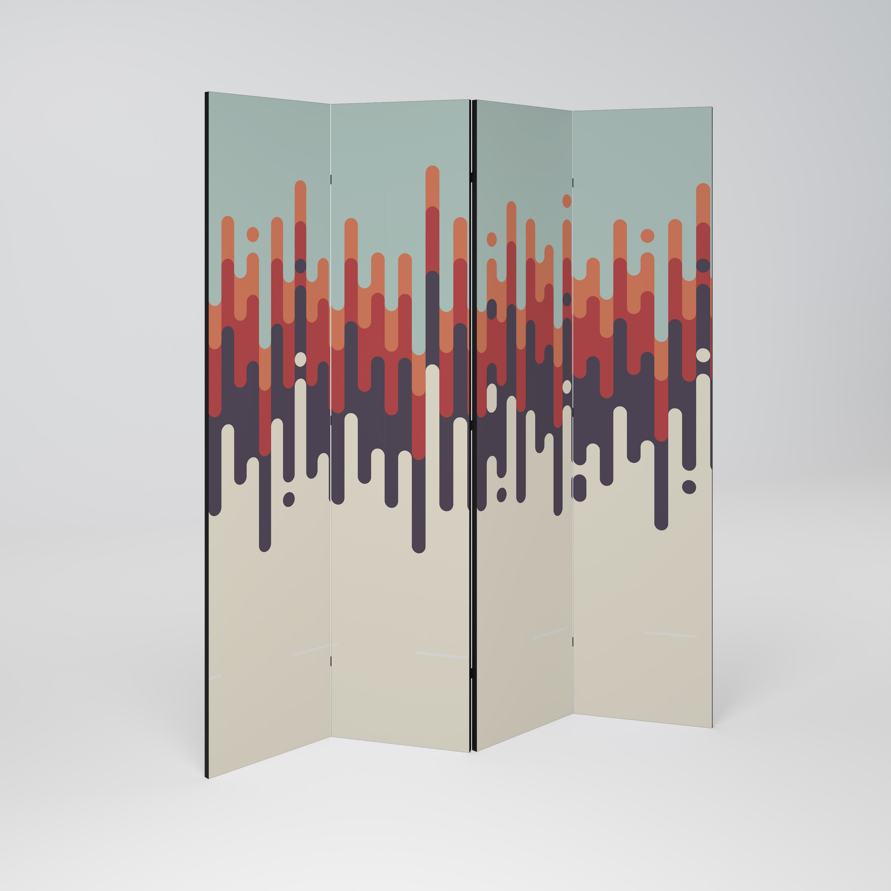 CHROMA CONTOURS 4-teiliger Paravent