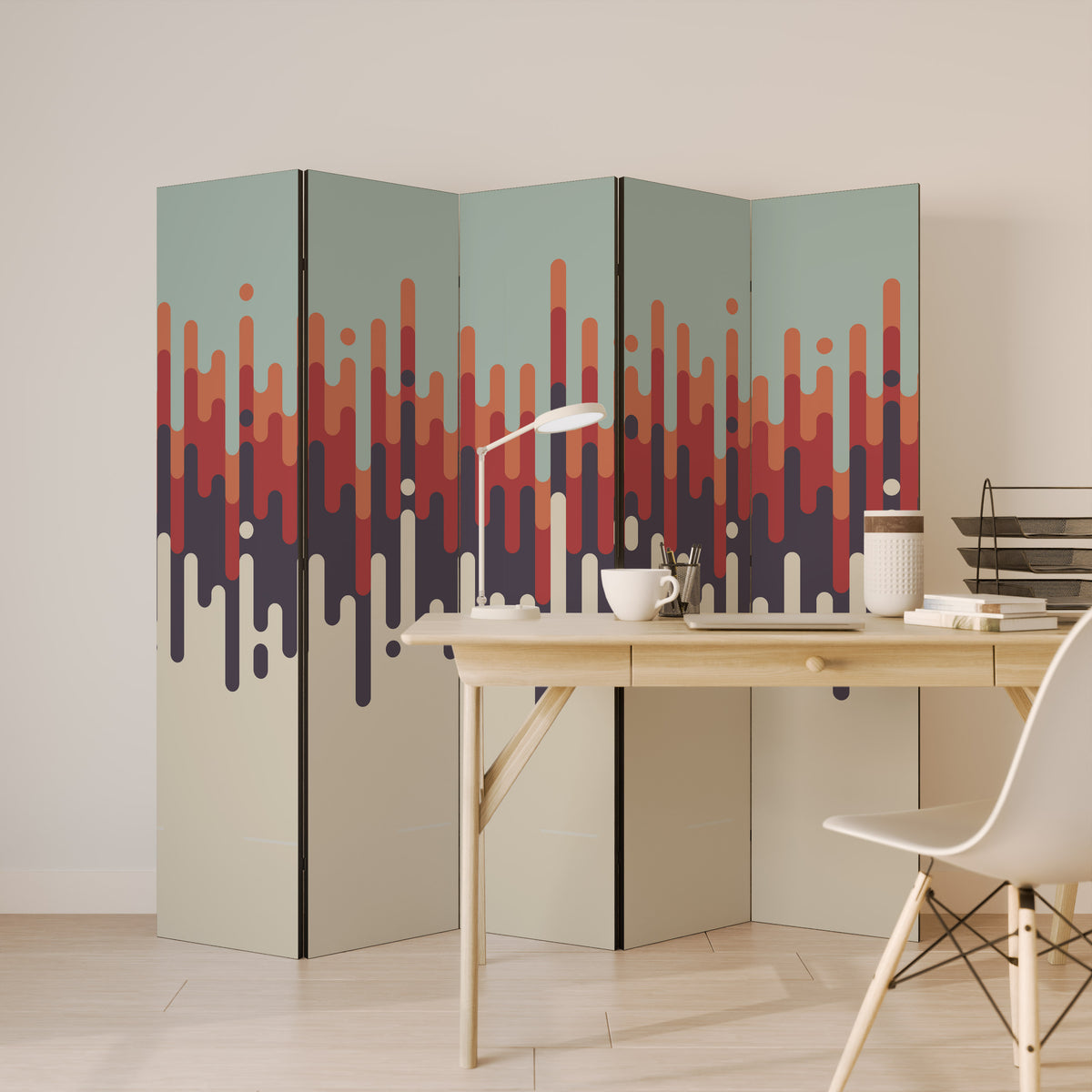 CHROMA CONTOURS 5-teiliger Paravent