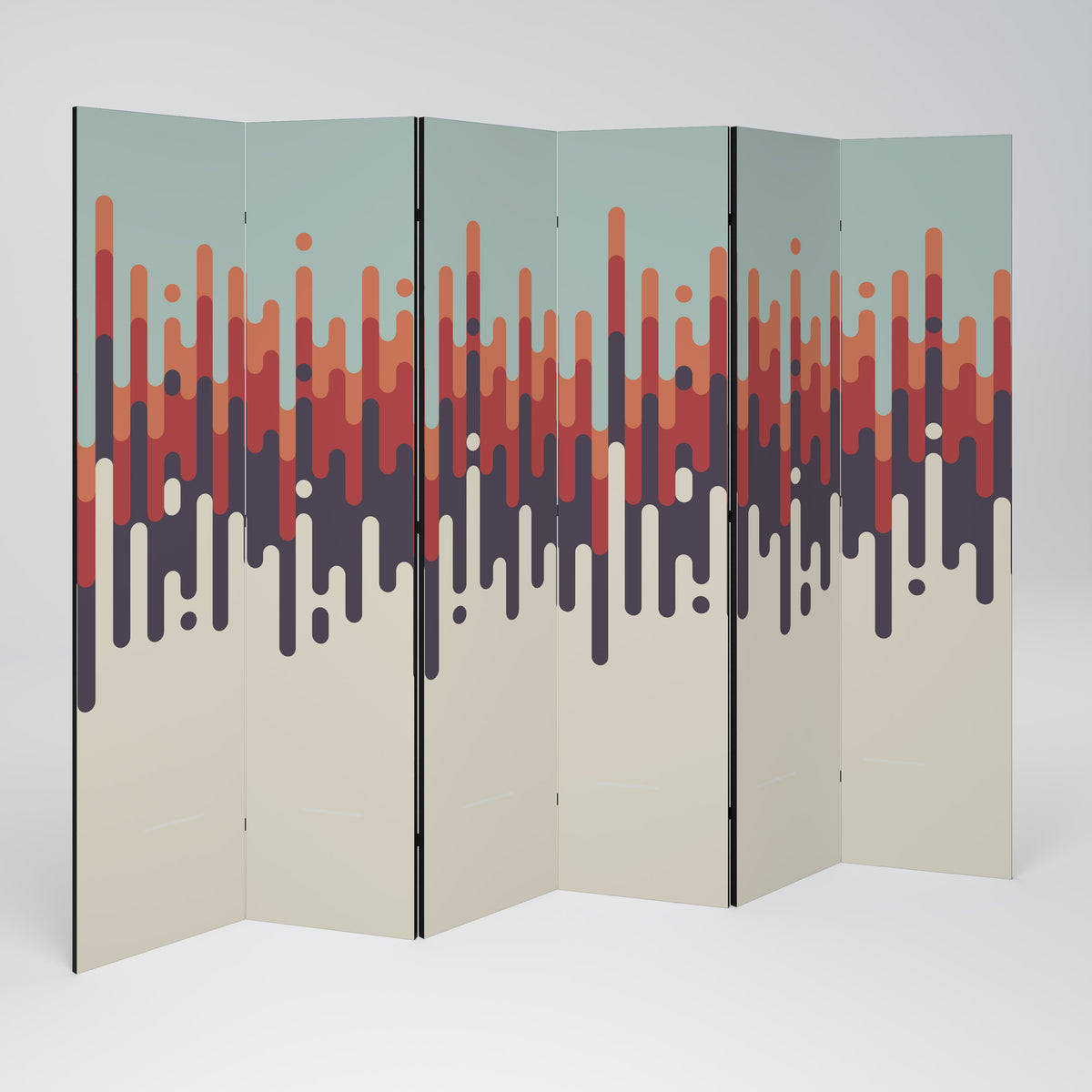 CHROMA CONTOURS 6-teiliger Paravent