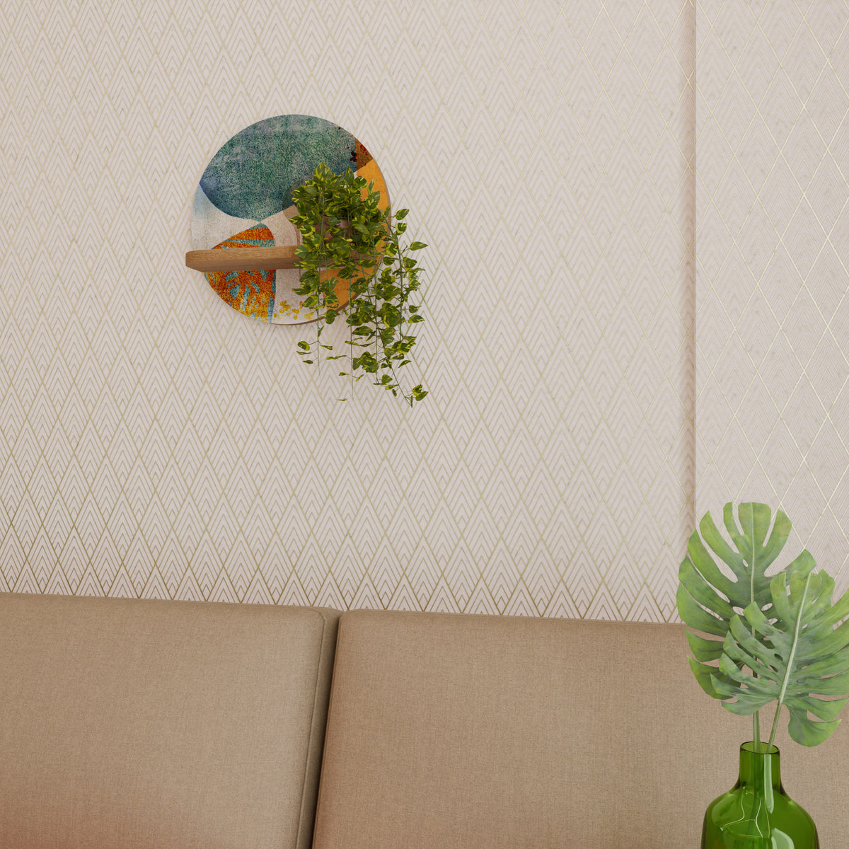 ABSTRACT FACES Dekoratives Wandregal